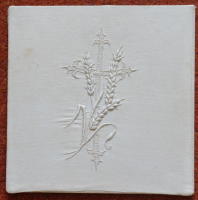 Embroidered White Chalice Pall